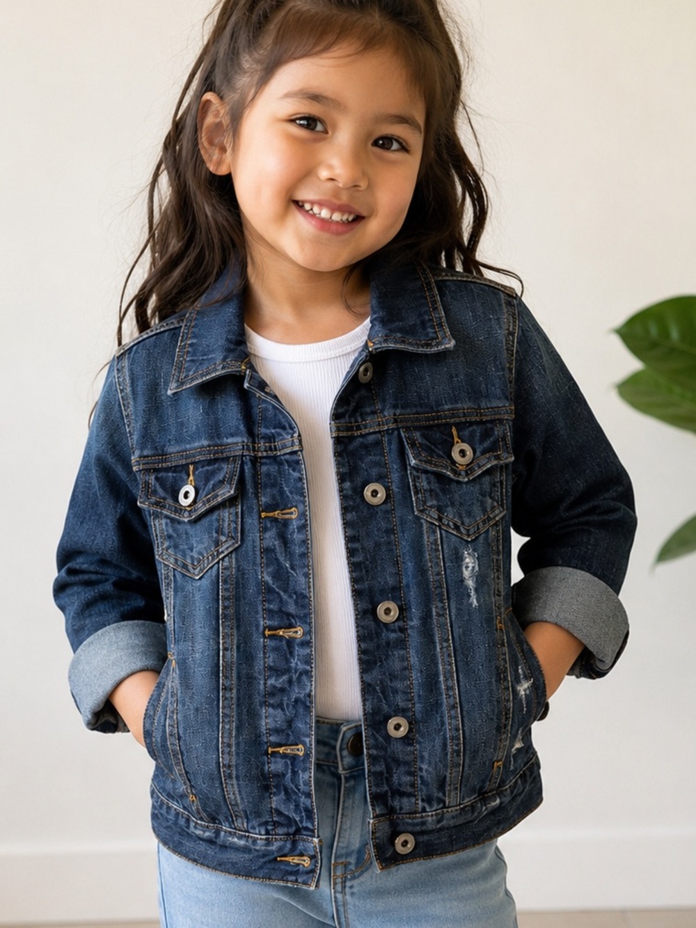 Abercrombie & Fitch Navy Blue Kids Denim Jacket